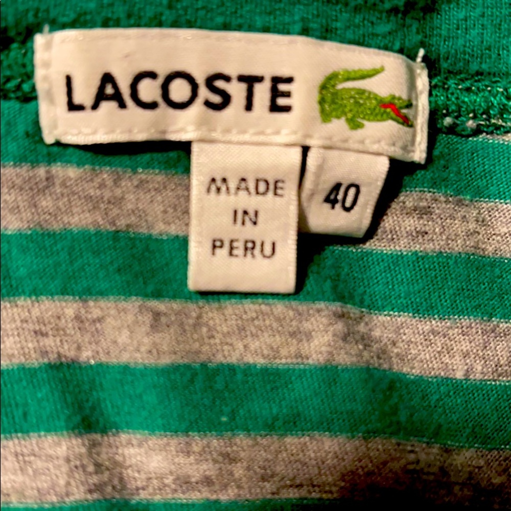 Striped long sleeve Lacoste shirt
